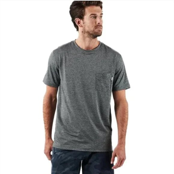 Vuori Mens Tradewind Performance Short Sleeve Tee Shirt Heather Gray L - Picture 1 of 10